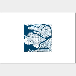 Kopie von Kopie von Kopie von Kopie von Kopie von Kopie von Kopie von Kopie von Kopie von Kopie von Lisbon map city map poster - modern gift with city map in dark blue Posters and Art